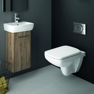 Geberit Sanitaryware -  Geberit Selnova Sq Wall Hung Toilet Horiz Outlet 501.457.00.6